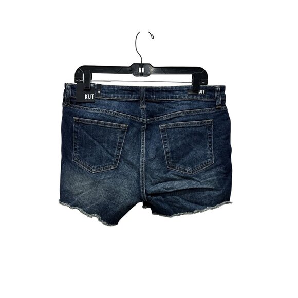 KUT From The Kloth Women Dark Blue Jean Short 10 - Picture 3 of 6